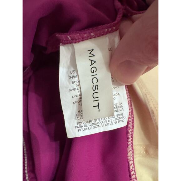 Magicsuit Womens Swimwear Plus Solid Bianca V-Neck Soft Cup Halter One Piece 24W - Picture 10 of 15